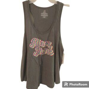SECRET TREASURES womens gray rise & shine tanktop size small 4-6  w-115